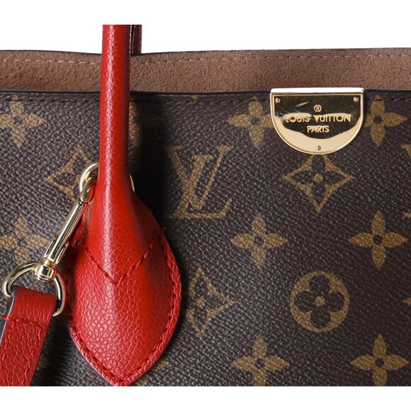 Louis Vuitton Flandrin Triple Compartment Satchel Monogram Brown Red M41596 - Picture 3 of 12